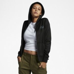 Converse black hoodie holographic logo and zipper